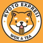 Logo for Kyoto Express Wok & Tea featuring a Shiba Inu head inside a circular badge with an orange background and the text 'Kyoto Express Wok & Tea'.